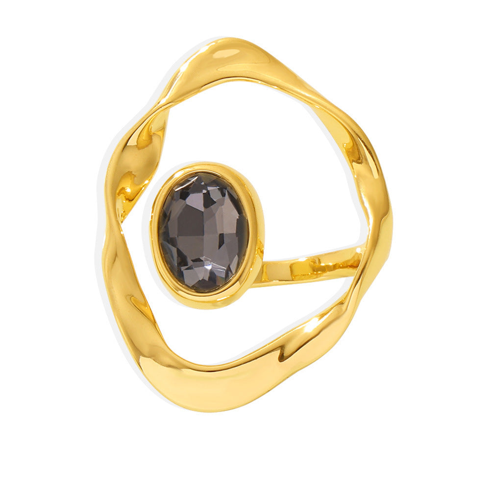 Rope Oval Jet Black Silver Anti Tarnish Free Silver Ring Bulk