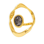 Rope Oval Jet Black Silver Anti Tarnish Free Silver Ring Bulk