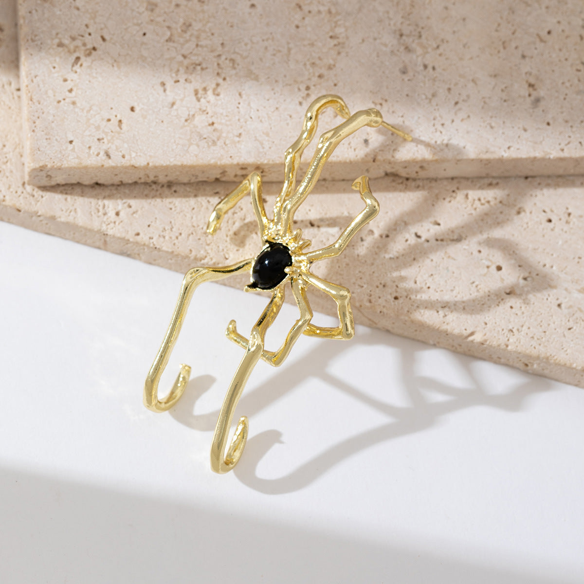Gothic Spider Design Gold Silver Plated CZ Single Ear Cuff Earrings Bulk
