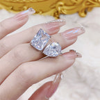 Bulk Designer Double Shape Silver CZ Copper Anti Tarnish Fancy Ring