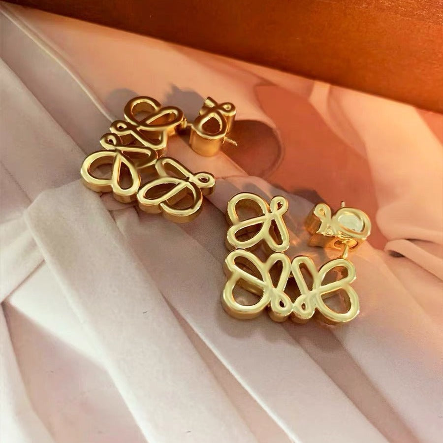 Filigree Square 18K Gold CZ Anti Tarnish Hoop Earrings Bulk