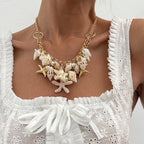 Star Fish Conch Beach Shell Clavicle 18K Gold Necklace Bracelet Bulk