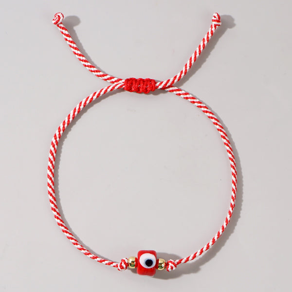 Multi Color Evil Eye Sqaure  Beads Bracelet Wrist Wear For Women Bulk Secondary image