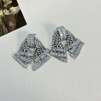 Sparkling Diamond Zircon Baguette Gold CZ Layer Dangler Earring Bulk
