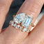 Sparkling Statement Geometric Gold CZ Copper Anti Tarnish Ring Bulk