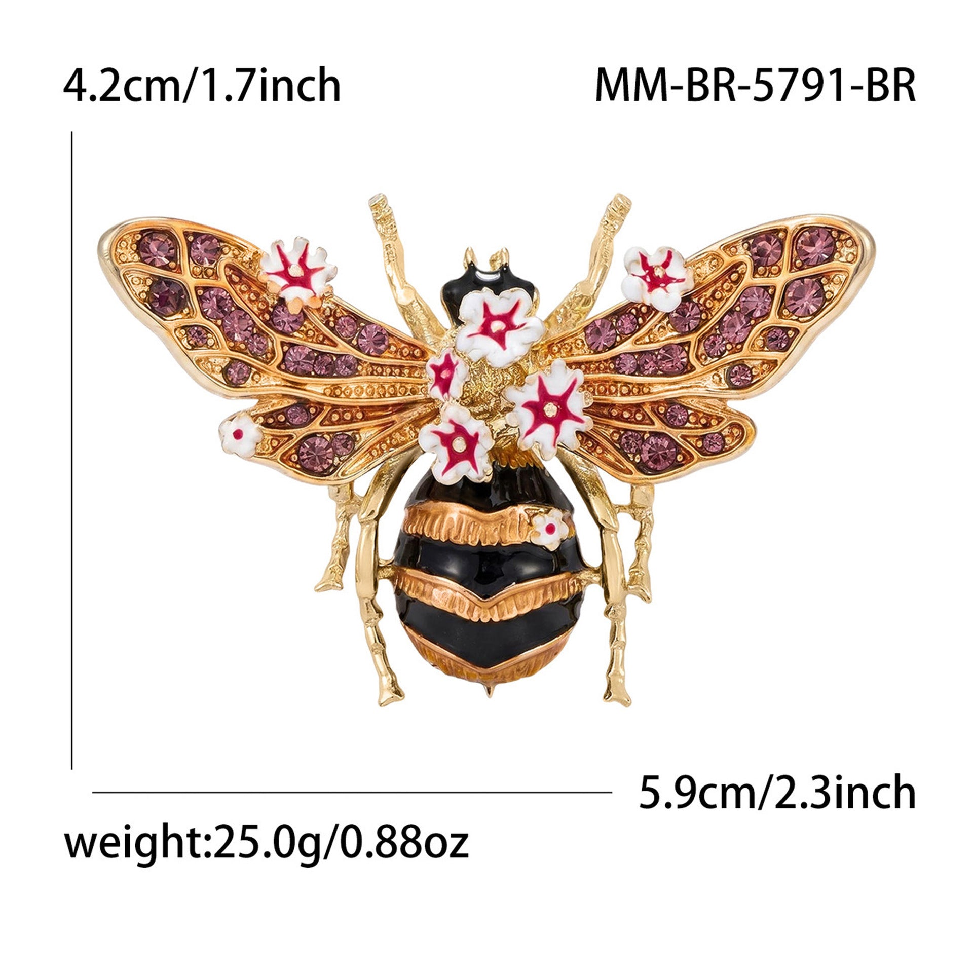 Multi Color Butterfly Gold Plated Rhinestone Brooch For Women Bulk