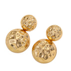 Hammered Beaten Finish 18K Gold Plated Dangler Earring Earrings Bulk