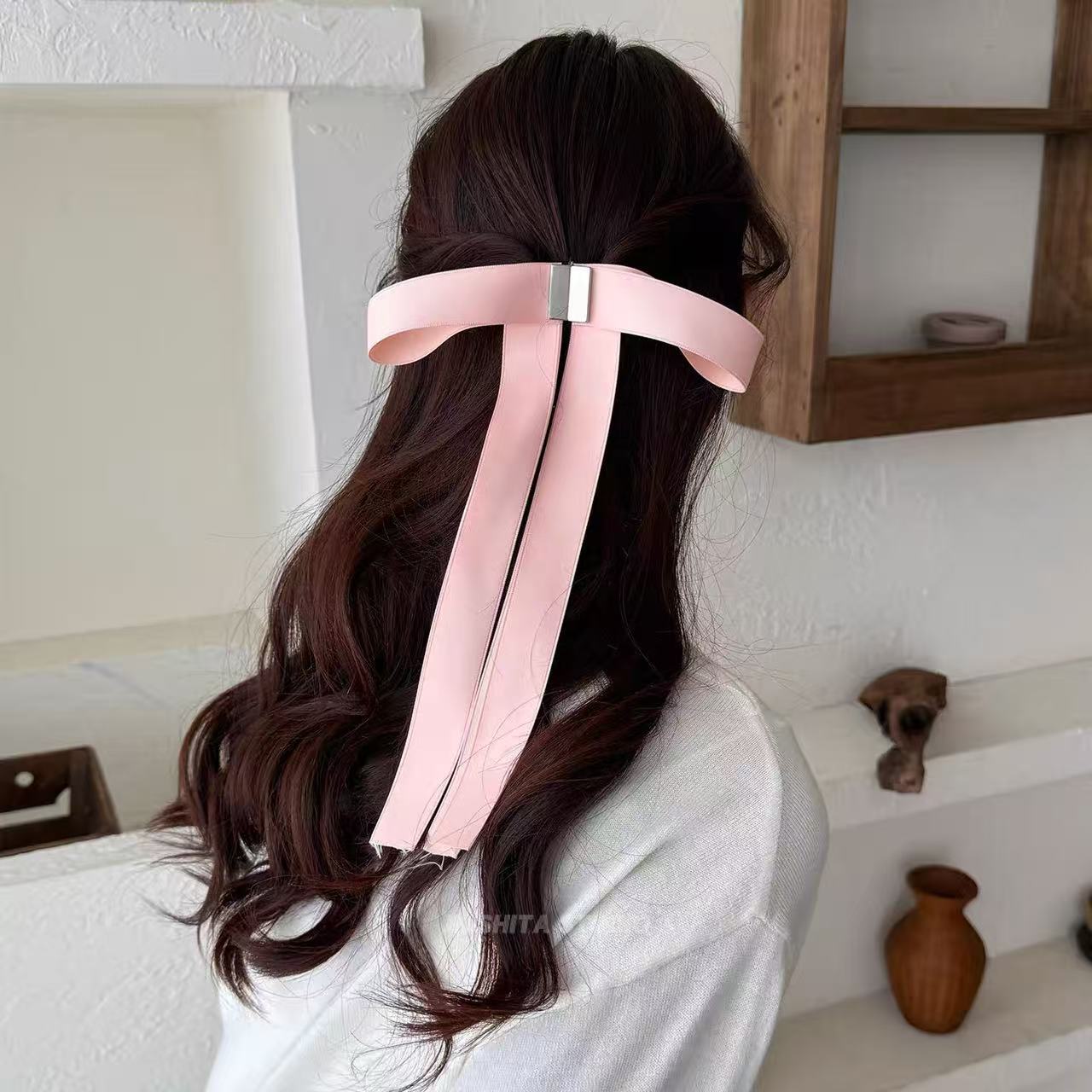 Multi Color Magnetic Bow Gold Plated Plain Hair Accessories For Women Bulk