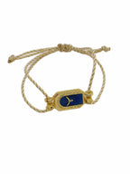 Evil Eye Bird Star 18K Gold CZ Enamel Adjustable Thread Bracelet Bulk