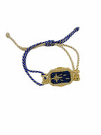 Evil Eye Bird Star 18K Gold CZ Enamel Adjustable Thread Bracelet Bulk