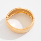 Matte Finish Wave 18K Gold Openable Kada Bracelet Pack Of 4 Women Bulk