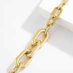 Curb Single Layer Gold Silver Hip Hop Joint Link Chain Necklace Bulk
