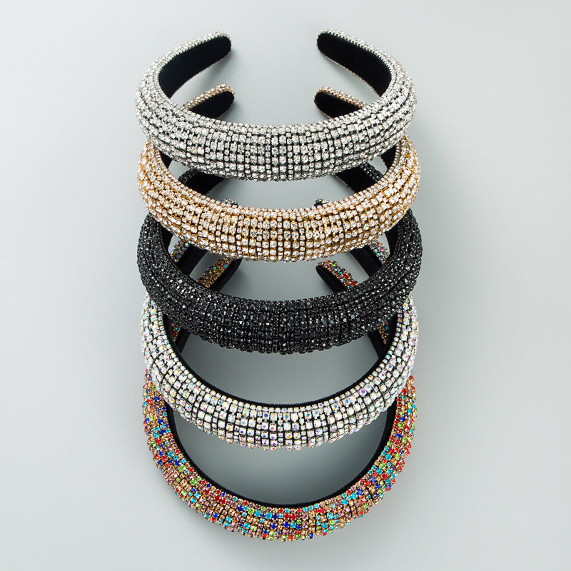 Gold Silver Multi Gemstone Rhinestone Hair Band Hair Accessories Bulk