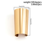 Glossy 18K Gold Silver Wide Cuff Bracelet For Women Bulk