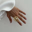 Filigree Pearl 18K Gold Plated Anti Tarnish Free Size Ring Women Bulk