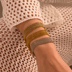 18K Gold Silver Stainless Steel Anti Tarnish Multilayer Bracelet Bulk