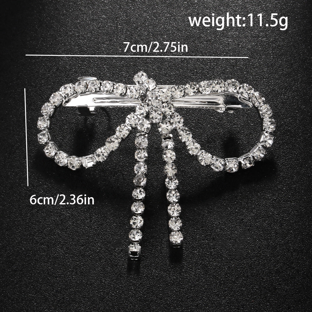 Bow 18K Gold Silver CZ Anti Tarnish Hair Clip Hair Accessories Bulk