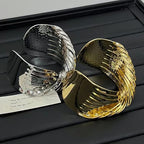 Snake Bone Twisted 18K Gold SIlver Anti Tarnish Bangle Cuff Kada Bracelet For Women