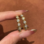 Cubic Zirconia 18K Gold Anti Tarnish Hoop Earring For Women Bulk