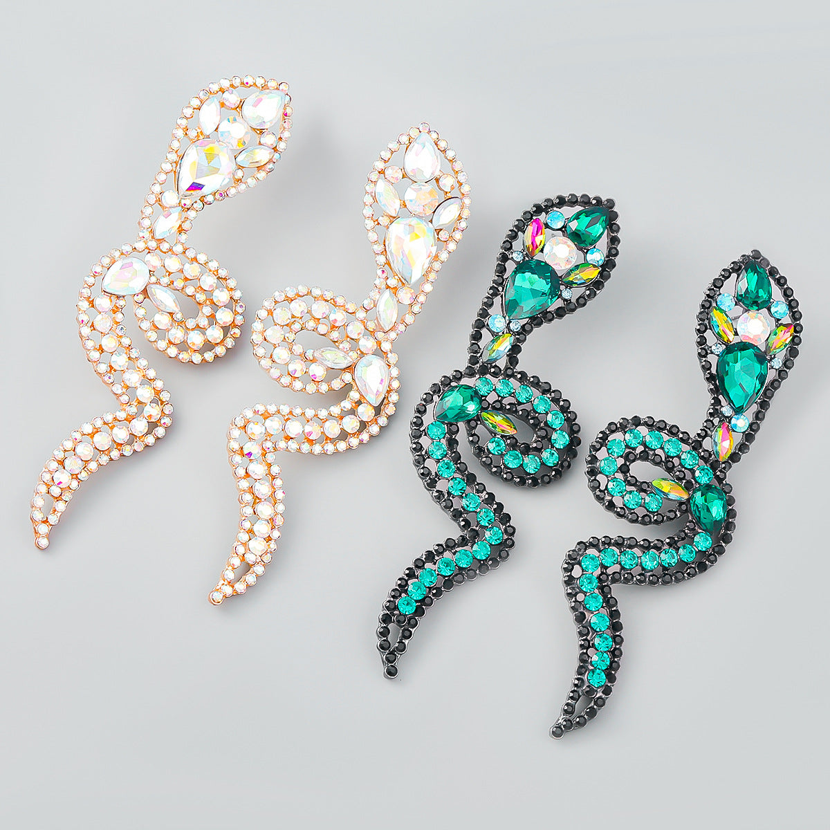 Gold Silver Green Black Multi Gemstone Anti Tarnish Dangler Drop Earring For Women Main image