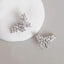 Wholesale Butterfly Silver Plated CZ Anti Tarnish Copper Stud Earrings