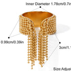 Ball Chain Surface Gold Silver Stainless Steel Adjustable Ring Bulk