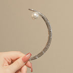 Designer Crescent Moon Gold Silver Plated Pearl Hair Accessories Bulk