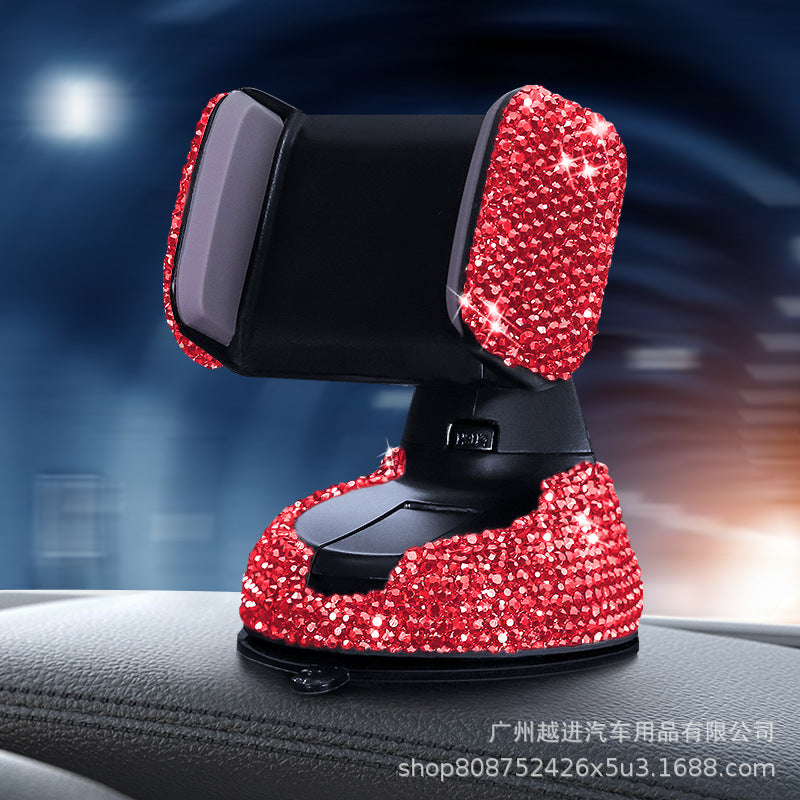 Black Red White Diamond Car Phone Holder Rotating Phone Holder Bulk Secondary image