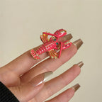Crayfish Pink Gold Enamel Adjustable Ring For Women Bulk