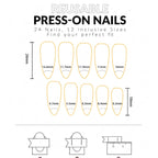 Flower Evil Eye Blue Gold Finger Nail Pack Of 10 + Extra 14 Women Bulk