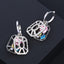Trendy Openwork Hexagon Silver Plated CZ Copper Hoop Earrings Bulk