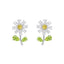 Daisy Flower Yellow Silver Solitaire Anti Tarnish Stud Earring Bulk