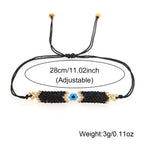 Black Evil Eye Gold Plated Thread Bracelet  For Women Bulk