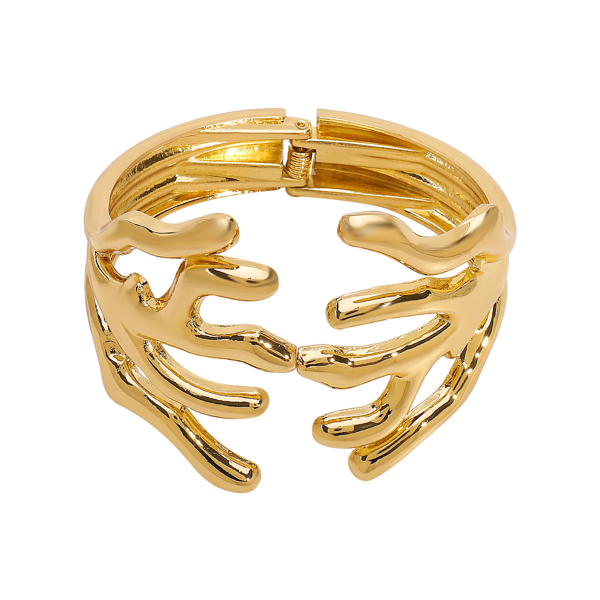 Tree Root 18K Gold Silver Anti Tarnish Openable Kada Bracelet Bulk