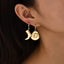 Trendy Western Boot & Hat Design Gold Plated Hoop Earrings Wholesale