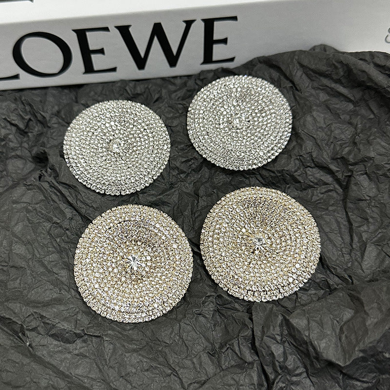 Round Silver White Cubic Zirconia Stud Earring For Women Bulk