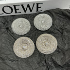 Round Silver White Cubic Zirconia Stud Earring For Women Bulk