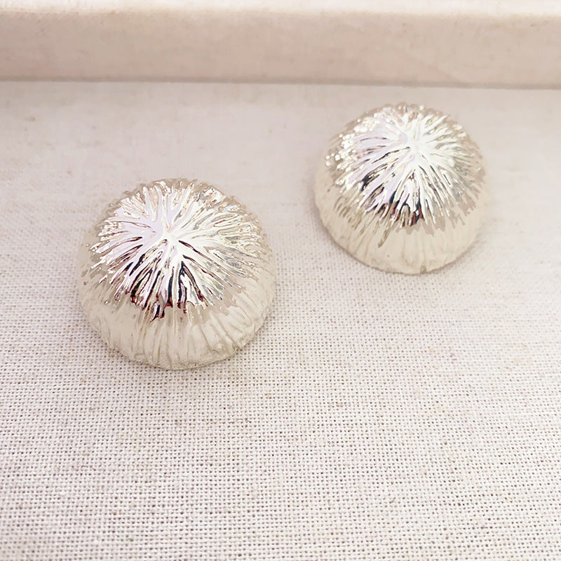 Glossy Ball 18K Gold Silver Anti Tarnish Stud Earring For Women Bulk