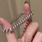 Designer Helix Spiral Gold Silver CZ Anti Tarnish Brass Bracelet Bulk