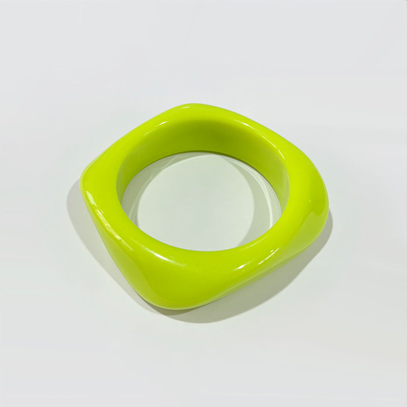 Geometric Red Green Blue Pink Acrylic Glossy Kada Bangle Bracelet Bulk