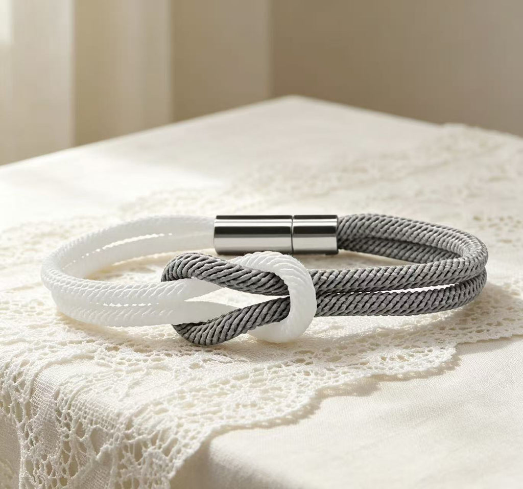 Multi Color Infinity Knot Silver Plain Fabric Bracelet For Women Bulk