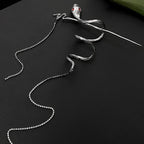 Luxury Snake Design Silver Plated Rhinestone Hair Accessories Bulk