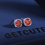 Bulk Square Silver CZ Halo Stud Earrings â€“ Anti Tarnish Copper