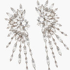 Sparkle Solitaire Rhinestone Silver Dangler Earring For Women