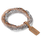 Triple Layer Multicolor Beads Adjustable Layer Stackable Bracelet Bulk