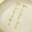 18K Gold Silver Stainless Steel Anti Tarnish Dangle Long Tassel Chain Earrings For Women