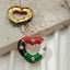 Multi Color Heart Gold Silver Plated Enamel Copper Stud Earrings Bulk