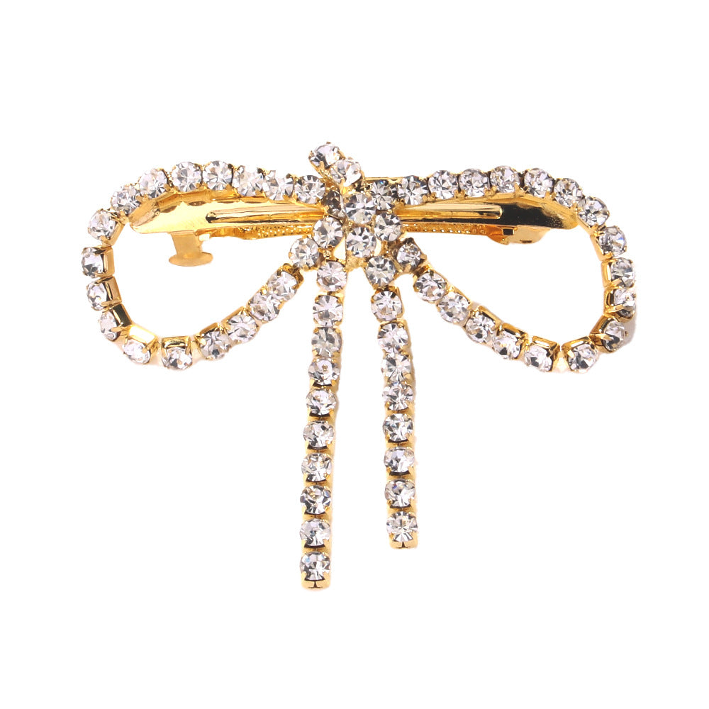 Bow 18K Gold Silver CZ Anti Tarnish Hair Clip Hair Accessories Bulk