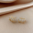 18K Gold Plated Cubic Zirconia Anti Tarnish Ear Cuff Earring Bulk