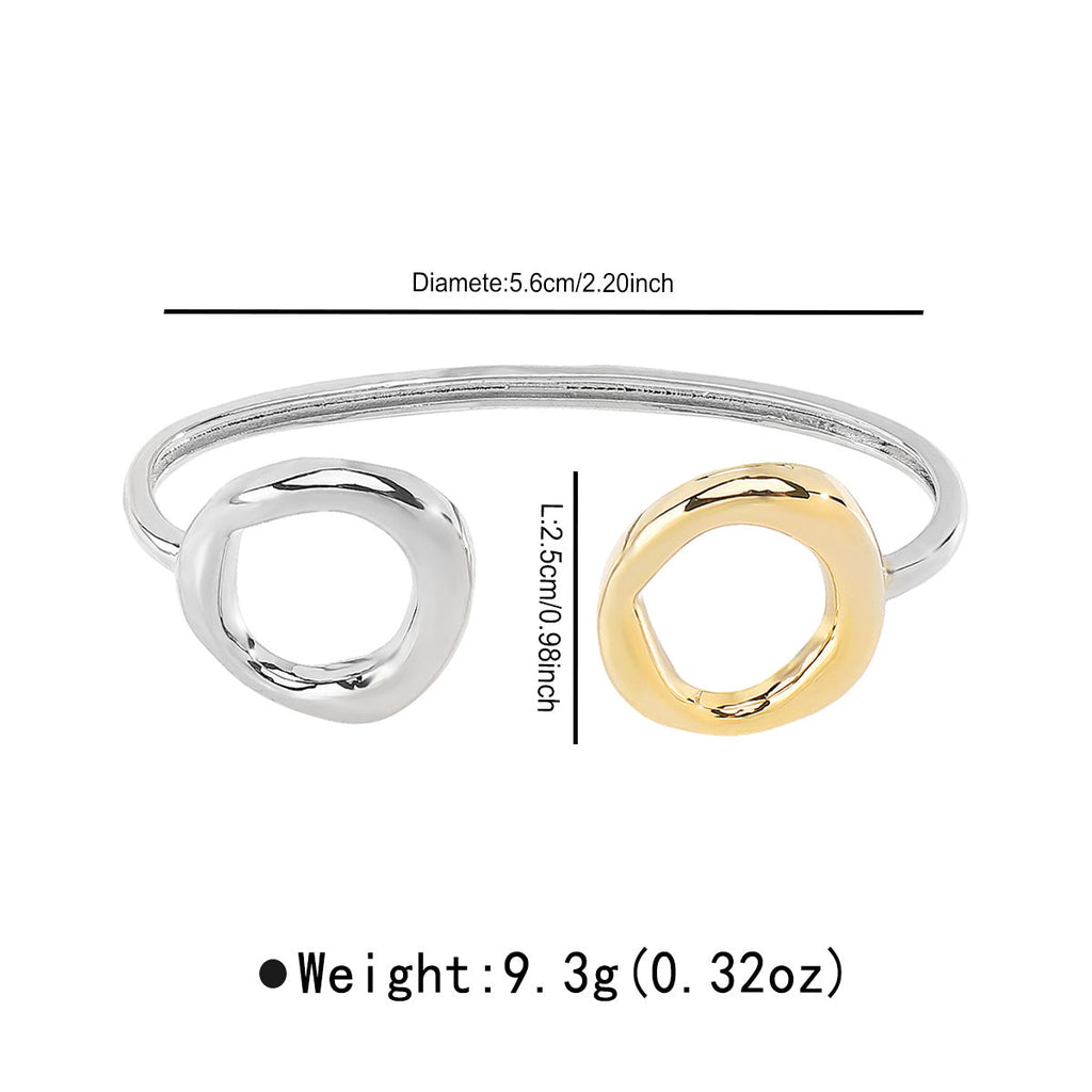 Bulk Dual Tone Gold Silver Plain Copper Adjustable Multi Finger Ring